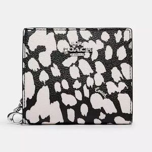 COACH Snap Wallet With Spotted Animal Print